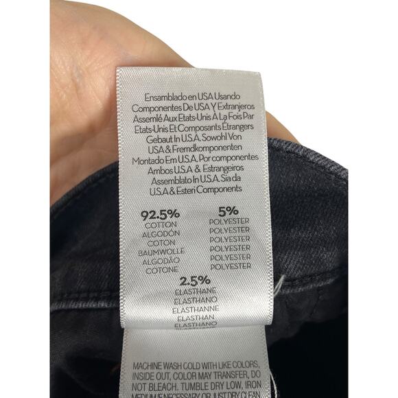 Mother The Insider Crop Jeans Stretch High Rise Not Guilty Black Wash USA Sz 28 - Picture 11 of 12